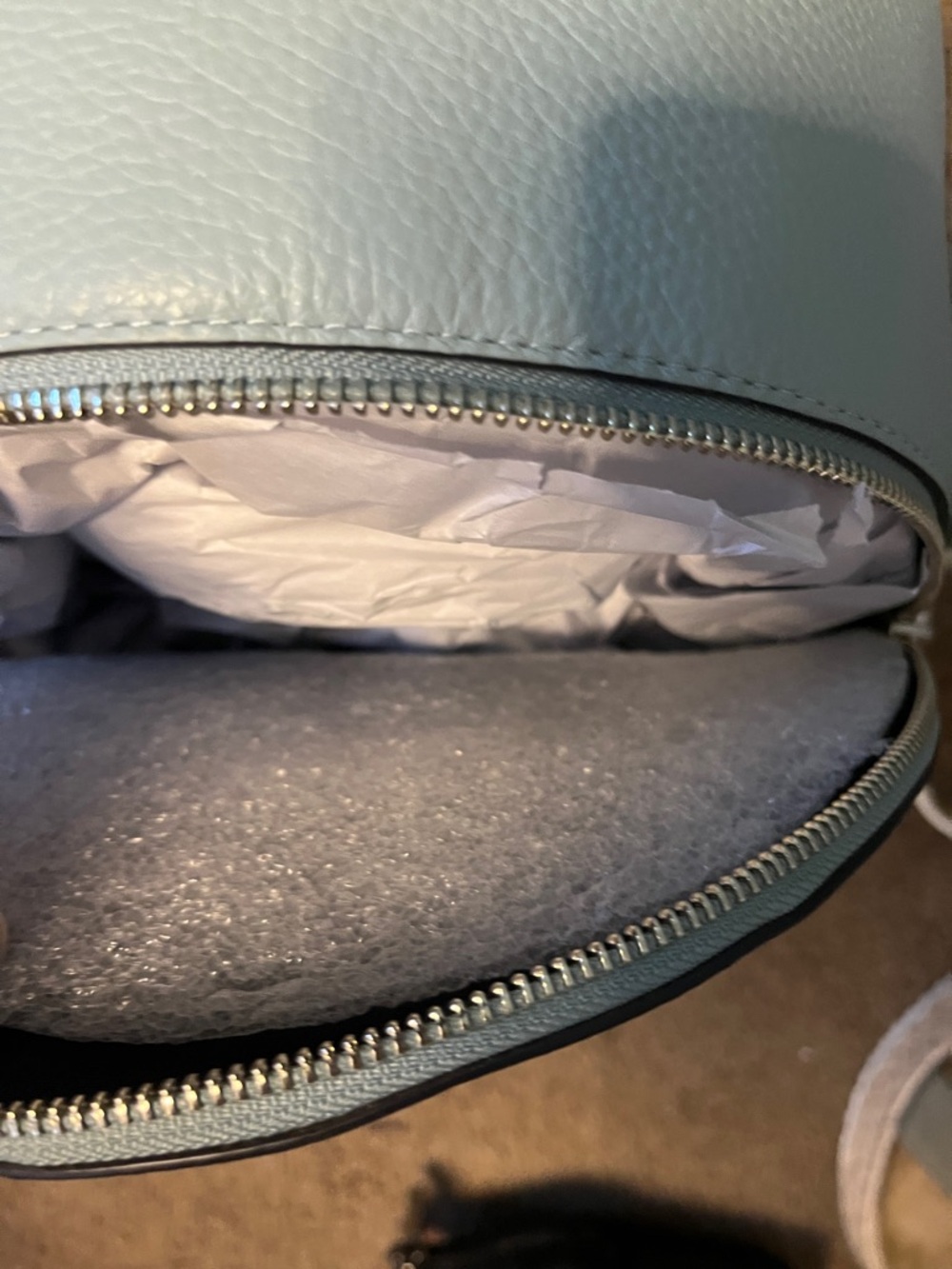 Coach Pebbled Leather Mini Backpack in Pale Blue - Picture 7 of 8